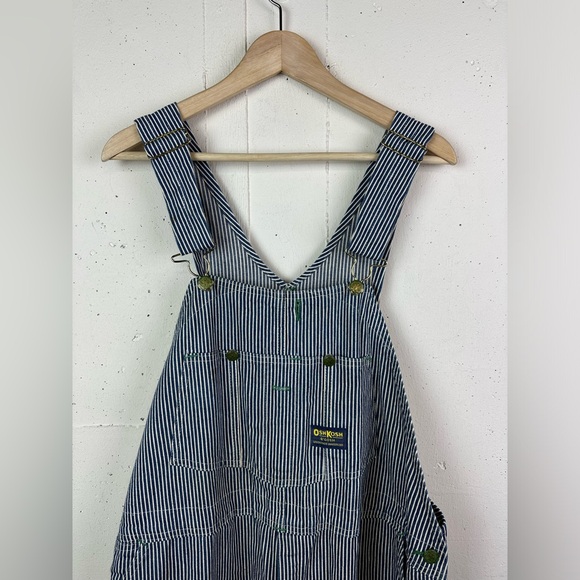 Vintage Union Made Sanforized Osh Kosh Vestbak Hickory Stripe Railroad Overalls - Picture 4 of 11